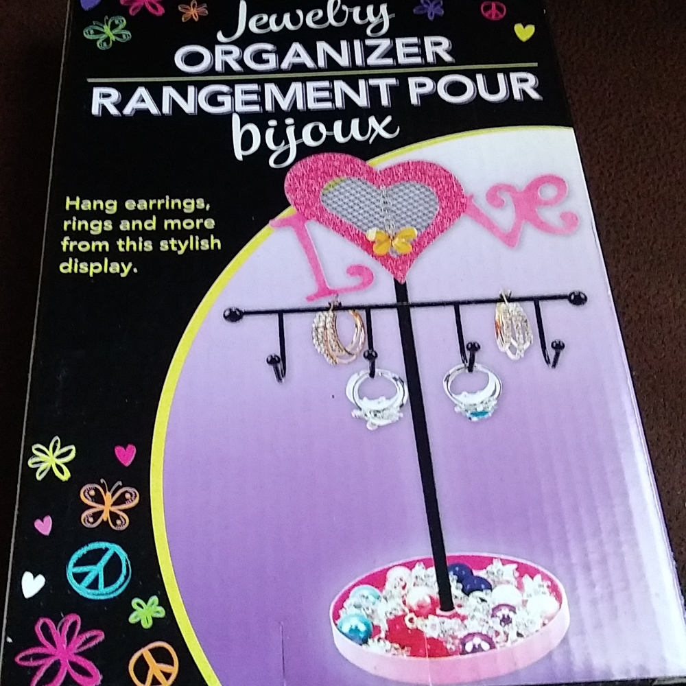 Jewelry organizer.pink and black.